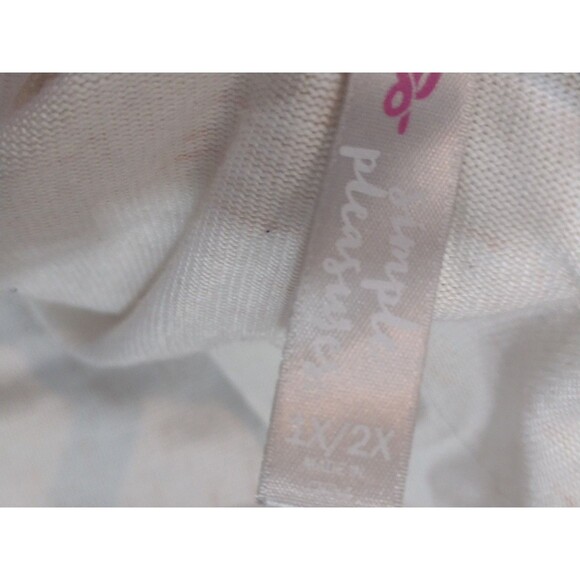 Simple Pleasures Robe Soft Comfory 1x/2x Knee Legth Robe Cream Tan Hooded - Picture 11 of 14